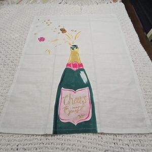 Champagne Bottle Tea Towel